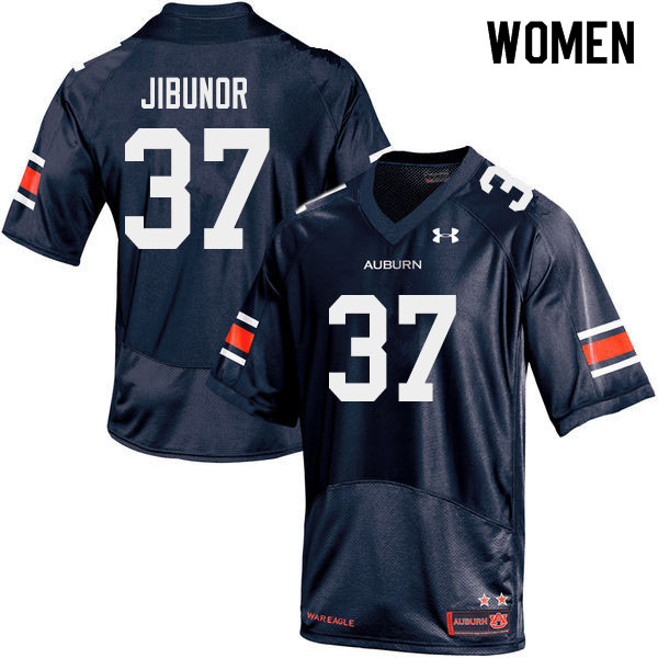 Women #37 Richard Jibunor Auburn Tigers College Football Jerseys Sale-Navy
